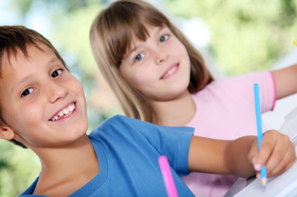 Boy and Girl Journaling