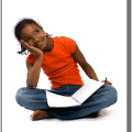 Girl Journal Writer Smiling