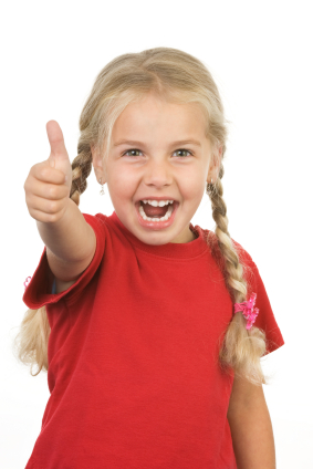 Girl Giving a thumbs up to journaling