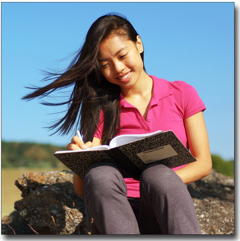 Journal Writing Girl