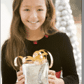 christmas girl with gift